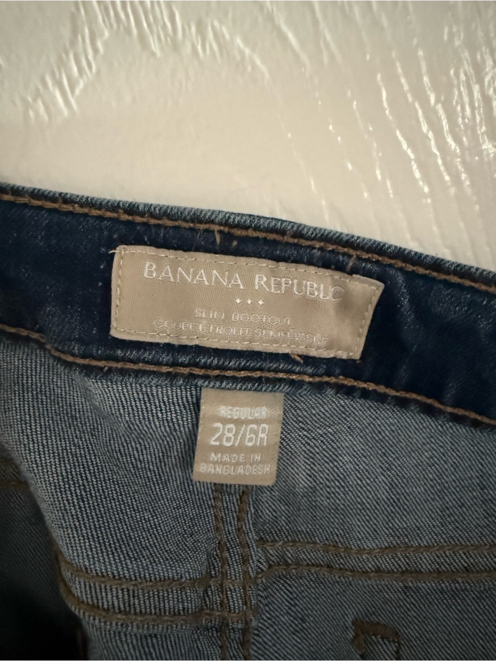 Banana Republic Dark Blue Slim Bootcut Jeans 28/6R Casual Chic Dark Wash Preppy - Picture 7 of 9